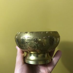 Vintage brass planter